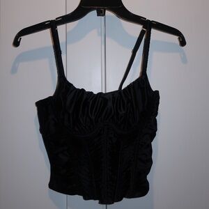 Gilly Hicks Black Lace-Trim Bra Top